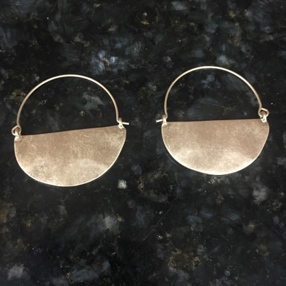 Anthropologie Rylan Crescent Hoop Earrings - Picture 2 of 6